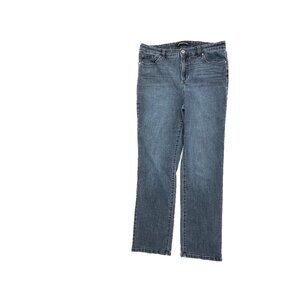Bandolino Mandie Straight Leg Women's size 12 Dark Wash Blue Denim Jeans